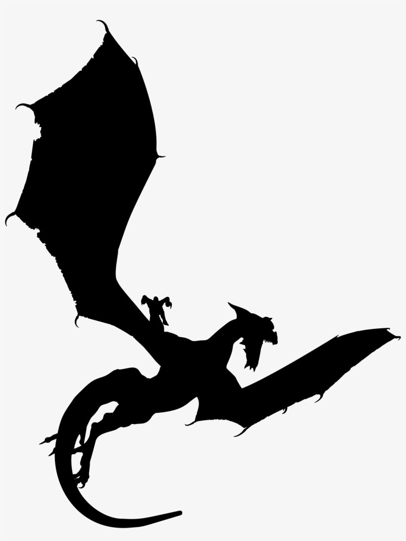 This Free Icons Png Design Of Dragon Attacking Silhouette, transparent png #429384