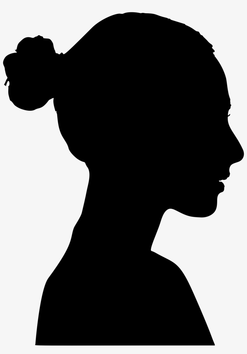 Female Profile Silhouette Download Image As A Png Png - Woman Profile Silhouette Png, transparent png #429422
