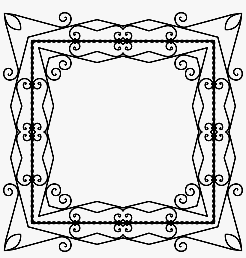 Chandelier Vector Victorian Border - Victorian Frames Png, transparent png #429474