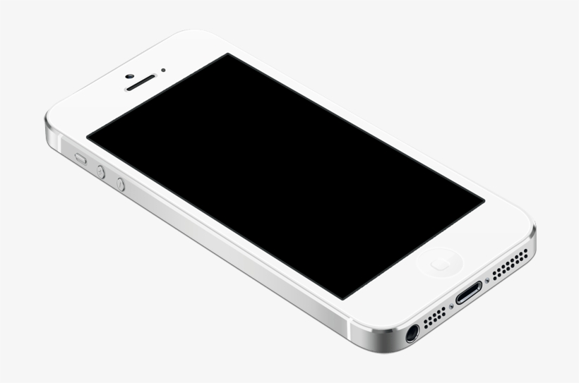Png Iphone Mockup Black - Mobile Phone On Angle, transparent png #429514