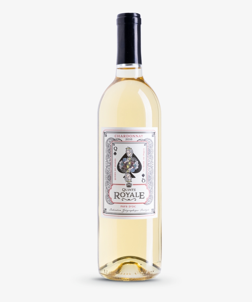 Queen Of Spades Chardonnay - Glass Bottle, transparent png #4200090