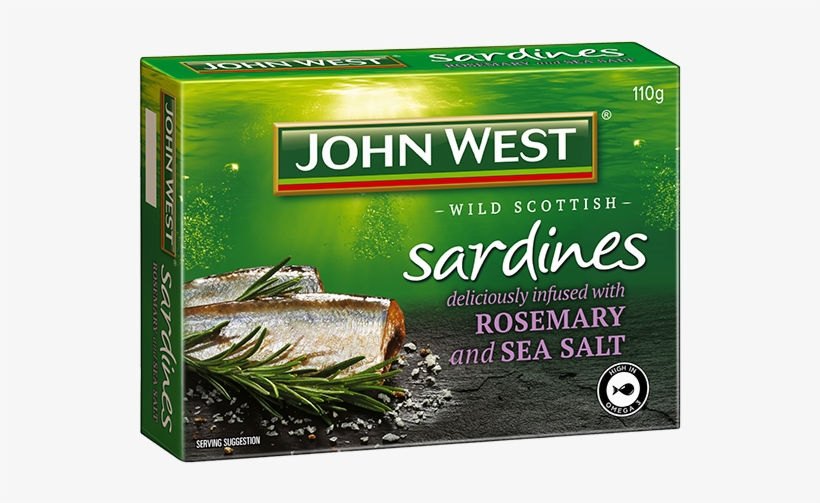 Sardines With Rosemary & Sea Salt 110g - John West Sardines In Tomato Sauce 110g, transparent png #4200532
