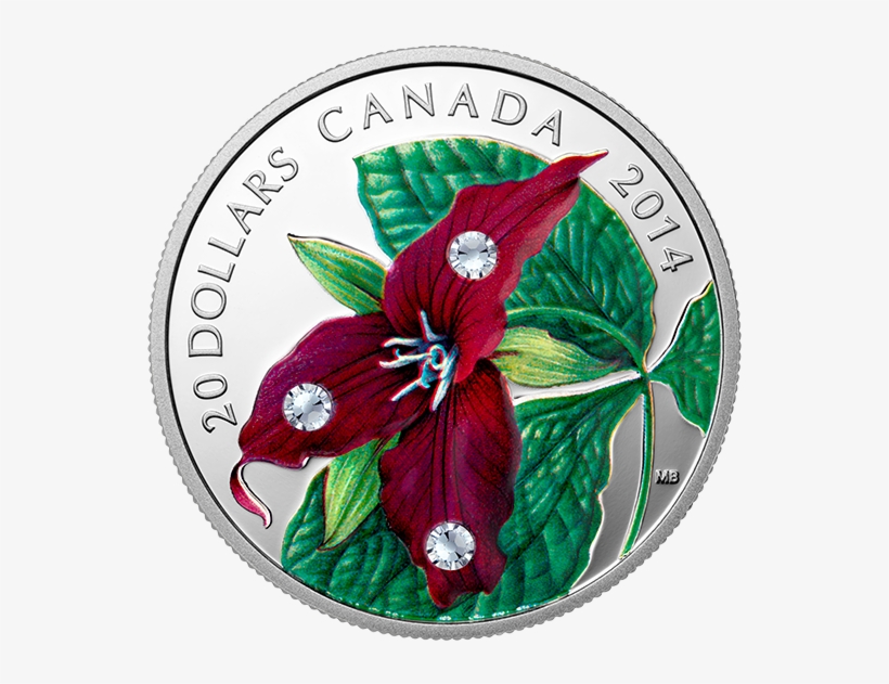 Fine Silver Coin - 2014 Fine Silver 20 Dollar Coin - Crystal Series: Red, transparent png #4200664