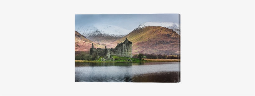 Cuadro En Lienzo Arruinado Viejo Castillo En El Fondo - Kilchurn Castle, transparent png #4200778