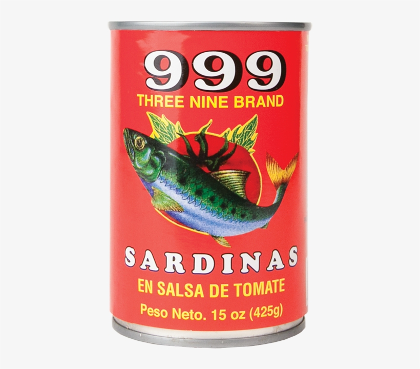 999 Tall Sardine Tomato Sauce - Sardines 999, transparent png #4201168