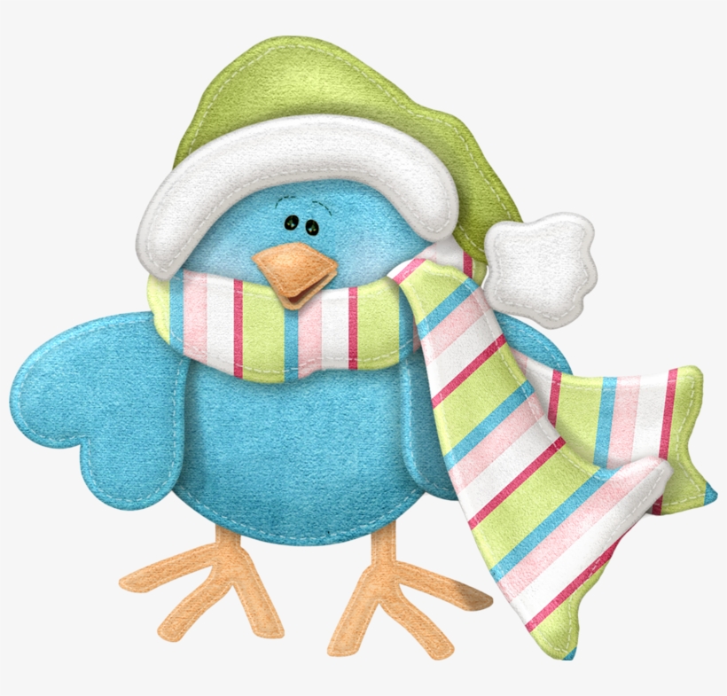 Winter Clipart Scene - Cute Winter Birds Clipart, transparent png #4201207