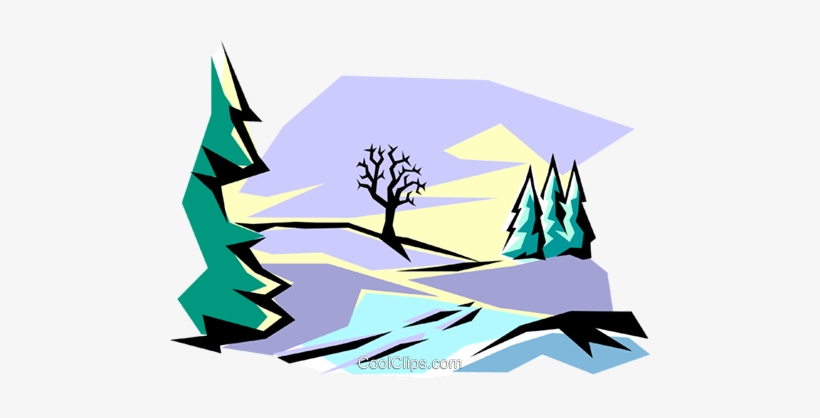Winter Scene Royalty Free Vector Clip Art Illustration, transparent png #4201306