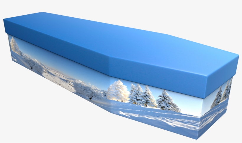 Winter Scene Cardboard Coffin - Coffin, transparent png #4201418