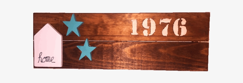 Cartel De Madera 1976 Home - Plywood, transparent png #4201820