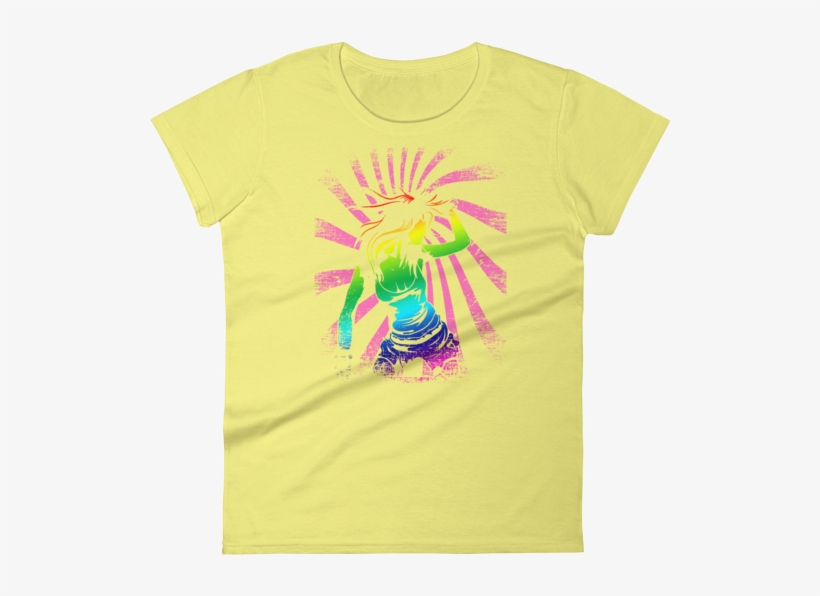 “rainbow Dancing Woman” Women's T Shirt - T-shirt, transparent png #4201858