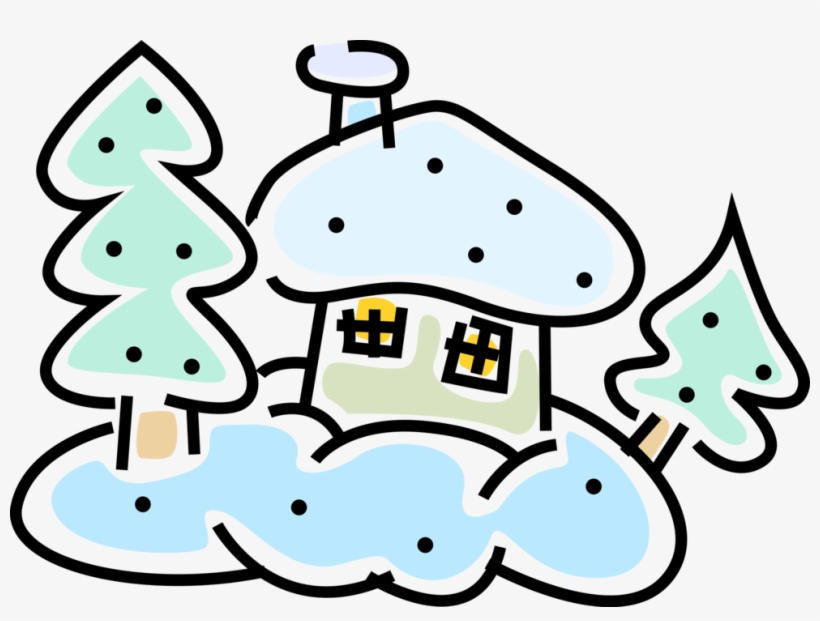 Vector Illustration Of Winter Scene With Freshly Fallen, transparent png #4202044