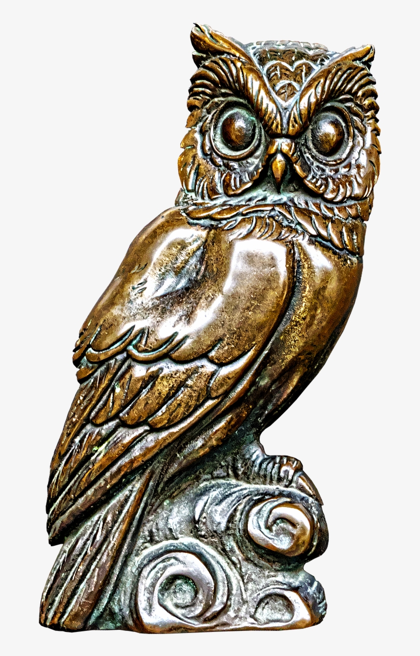 Owl,bronze Figure,decoration Decoration,depend - Bronze, transparent png #4202419