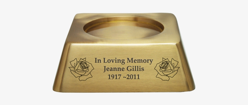 Wholesale Square Urn Base Matte Brass Engravable - Matte Brass, transparent png #4202439