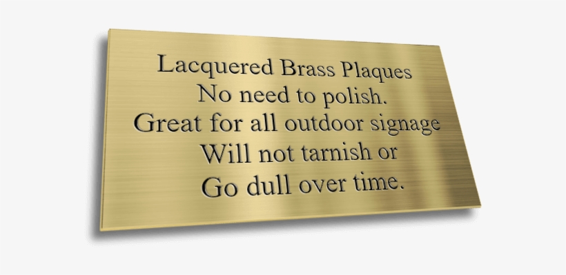 Lacquered Brass Plaques - Small Brass Plate Engraved, transparent png #4202576