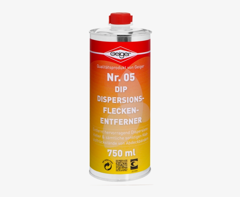 05 Stain Remover For Emulsion Paint Dip - Geiger Nr.5 Dip Dispersionsfleckenentferner 5 Liter, transparent png #4202863
