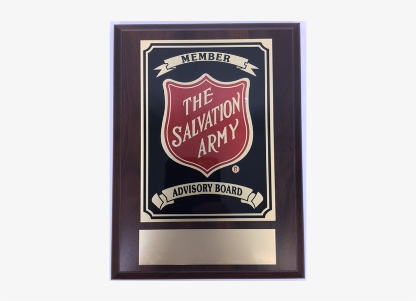 Advisory Board Plaque Made Of Wood Metal Plate Nameplate - Salvation Army, transparent png #4203206