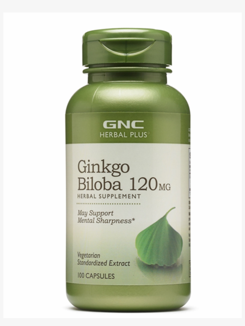 Herbal Plus® Ginkgo Biloba 100 Capsules - Ginkgo Biloba 120mg Herbal Supplement, transparent png #4203260
