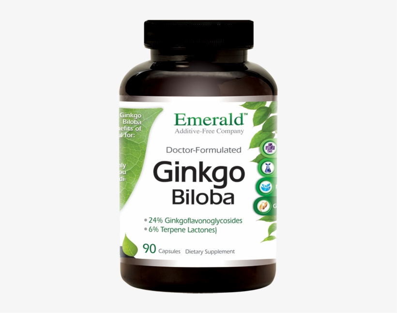 Ginkgo Biloba Bottle - Digestive Enzyme Gluten Free, transparent png #4203376