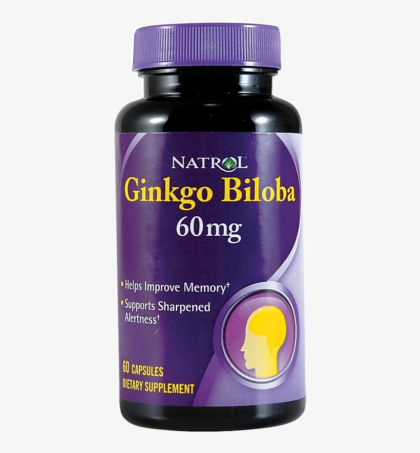 Natrol Ginkgo Biloba - Natrol Ginkgo Biloba, 120 Mg, Capsules - 60 Count, transparent png #4203499