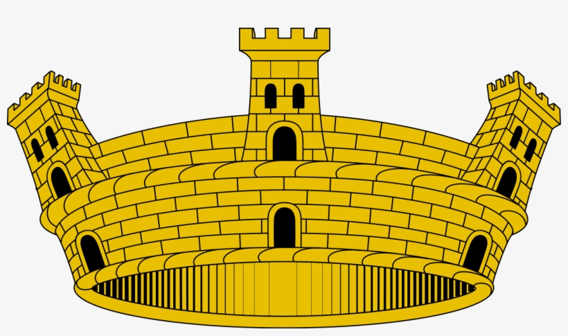 File - Corona Mural - Pueblo - Svg - Escudo Calafell, transparent png #4203533