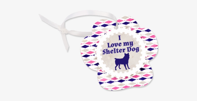 4449-paw Print Ornament 2 Sided W/white Ribbon - White Ribbon, transparent png #4203589