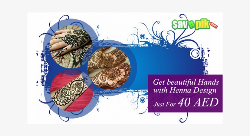 Get Beautiful Hands With Henna Design Only On 40 Aed - Design, transparent png #4203932