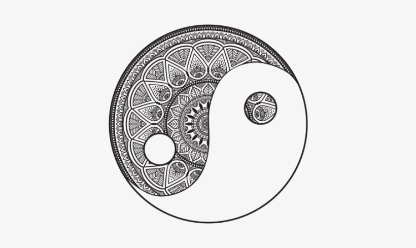 Mandala Download Png Image - Yin Yang Mandala Easy, transparent png #4204127