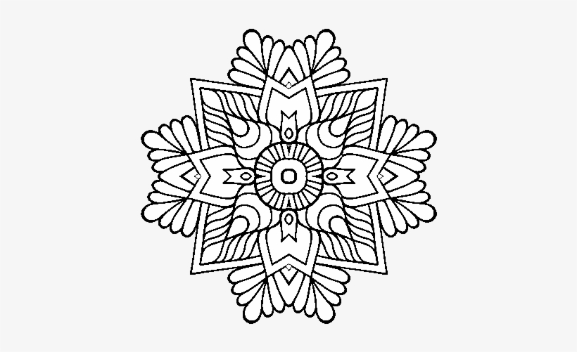 A Mosaic Mandala Coloring Page - Mosaico Para Colorir, transparent png #4204149