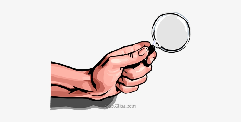 Mano Con Lupa Libres De Derechos Ilustraciones De Vectores - Lupe Hand Clipart, transparent png #4204961