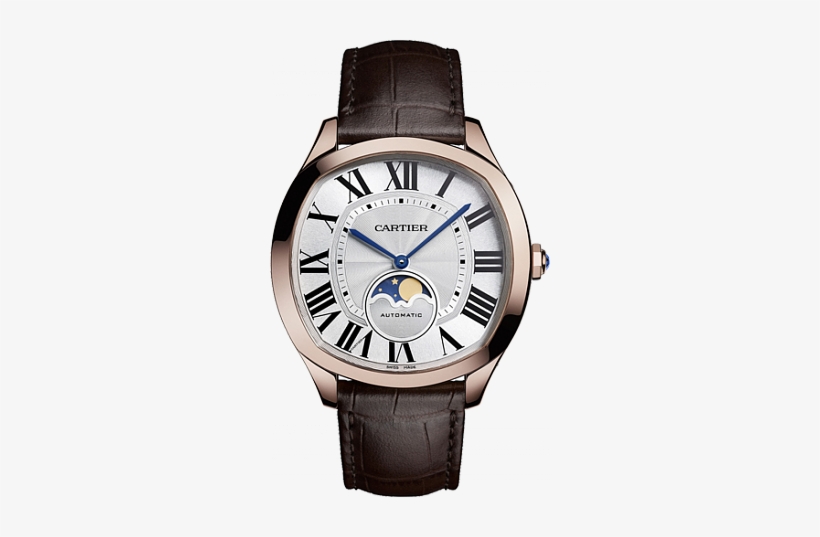 Cartier Drive De Cartier Moon Phases 41 Mm Wgnm0008 - Cartier Drive Moon Phases Silver Dial Mens Watch Ref, transparent png #4205007