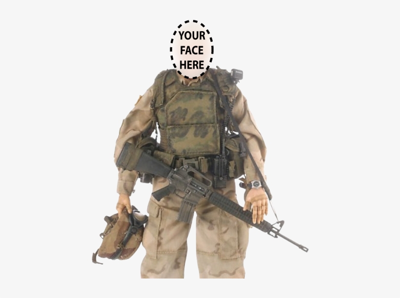 Military Female Custom Figure With Your Face On It - 12 Action Figures, transparent png #4205015