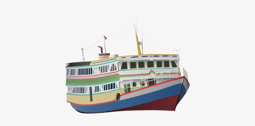 Drawn Boat Ferry Boat - Ferry Boats Vector, transparent png #4205345