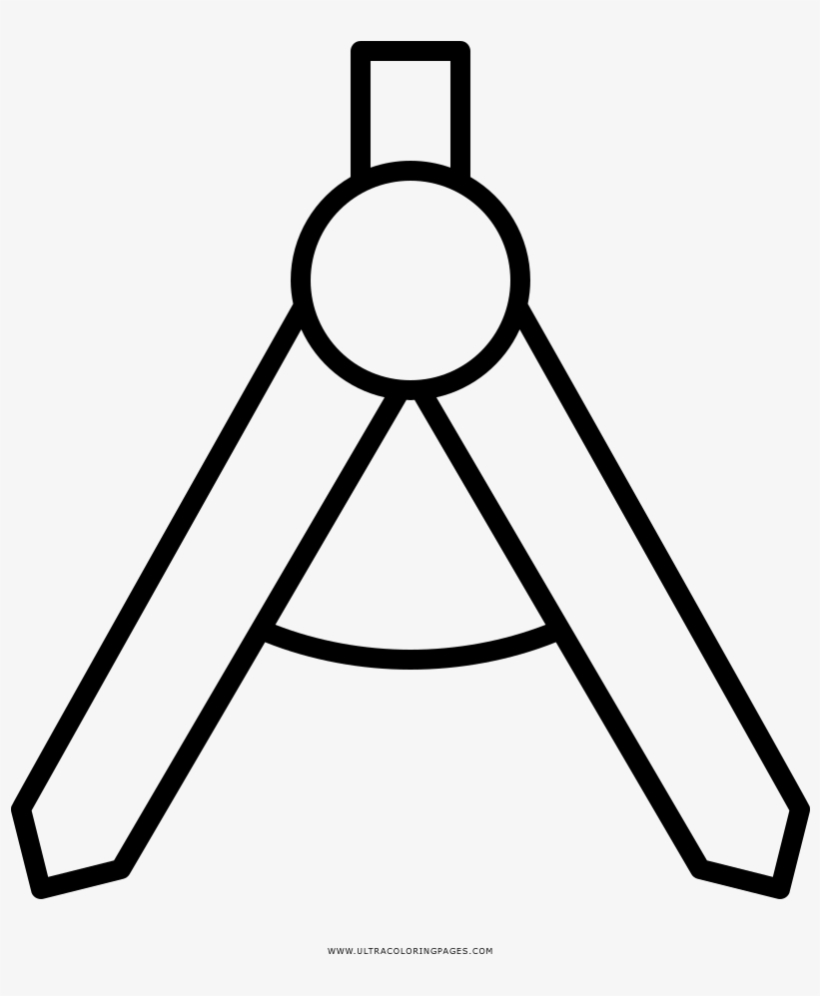 Drawing Compass Coloring Page - Drawing, transparent png #4205477