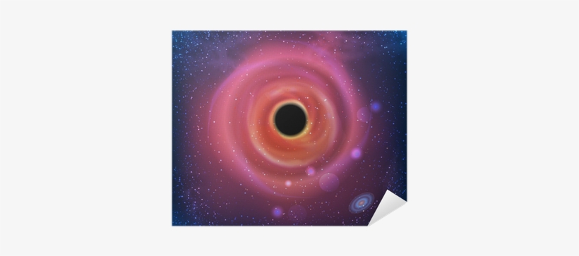 100% Vector Beautiful Glowing Galaxy Black Hole Poster - Black Hole, transparent png #4205478