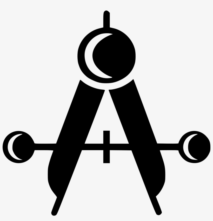 Compass Measure Drawing Geometry Equipment - Mechanical Drafting Icon, transparent png #4205542