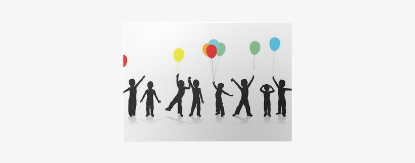 Silhouette Party Children, transparent png #4205637