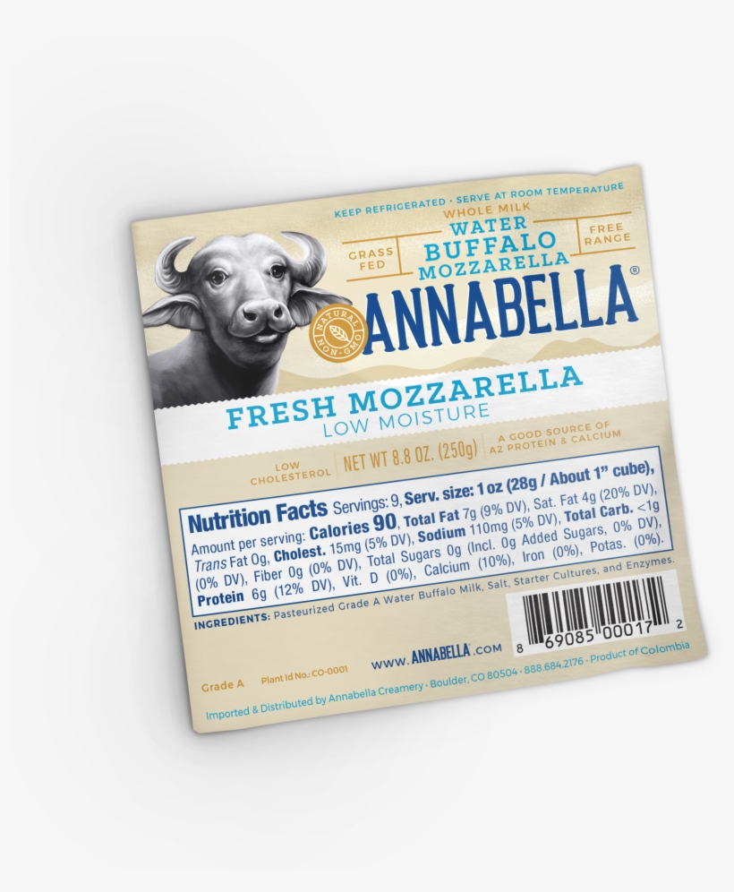Water Buffalo Mozzarella Rich In High Quality A2 Protein - A2 Milk, transparent png #4205859