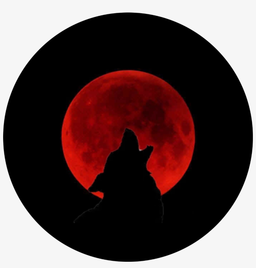 Freetoedit Wolf Howl Bloodmoon Blood Moon - Blood Red Moon, transparent png #4206570