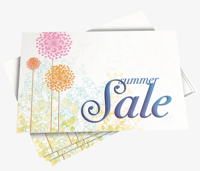Summer Sale Postcard Design Template - Postcard, transparent png #4206590