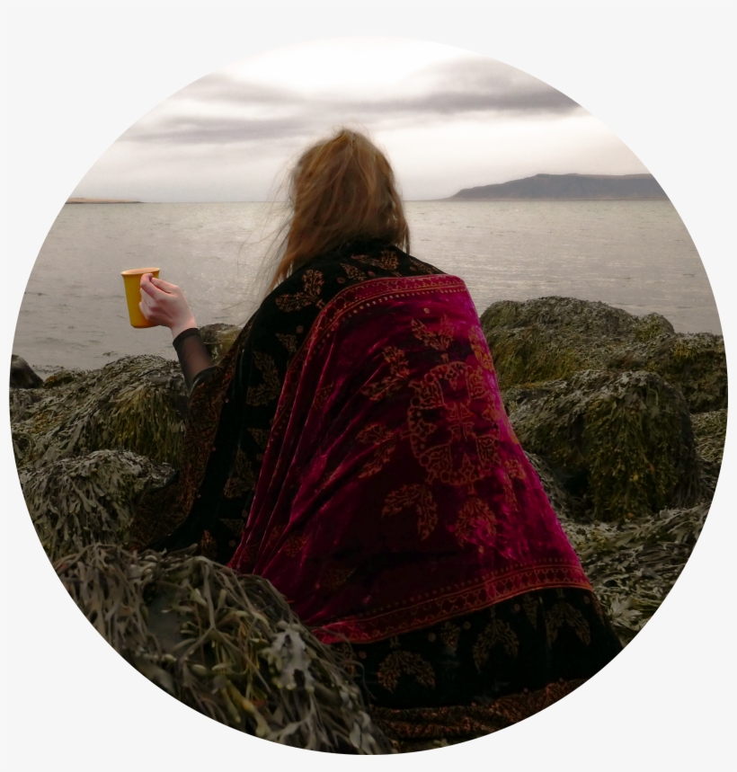 Seaside Cup Sitting Back 2 - Girl, transparent png #4207086