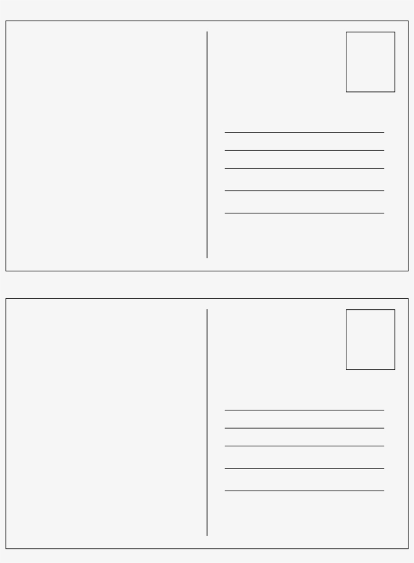 Postcard Template Free - Parallel - Free Transparent PNG Download Regarding Free Printable Postcard Templates