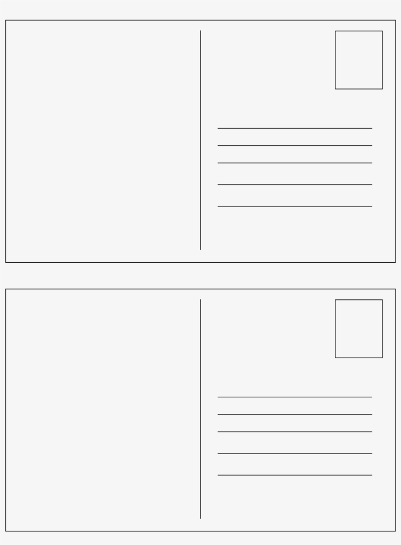 Postcard Template Free - Parallel - Free Transparent PNG Download Regarding Free Printable Postcard Templates Postcard Template Free - Parallel - Free Transparent PNG Download Regarding Free Printable Postcard Templates