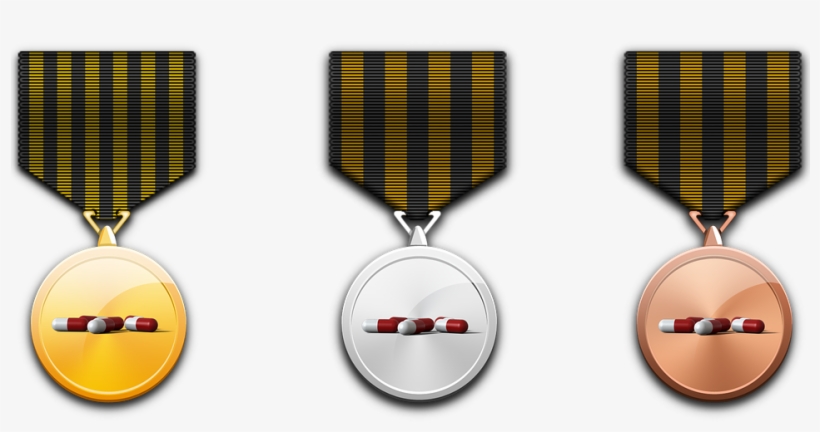 Medal, Gold Medal, Silver Medal, Bronze Medal, Award - Contoh Emas Perak Perunggu, transparent png #4207601