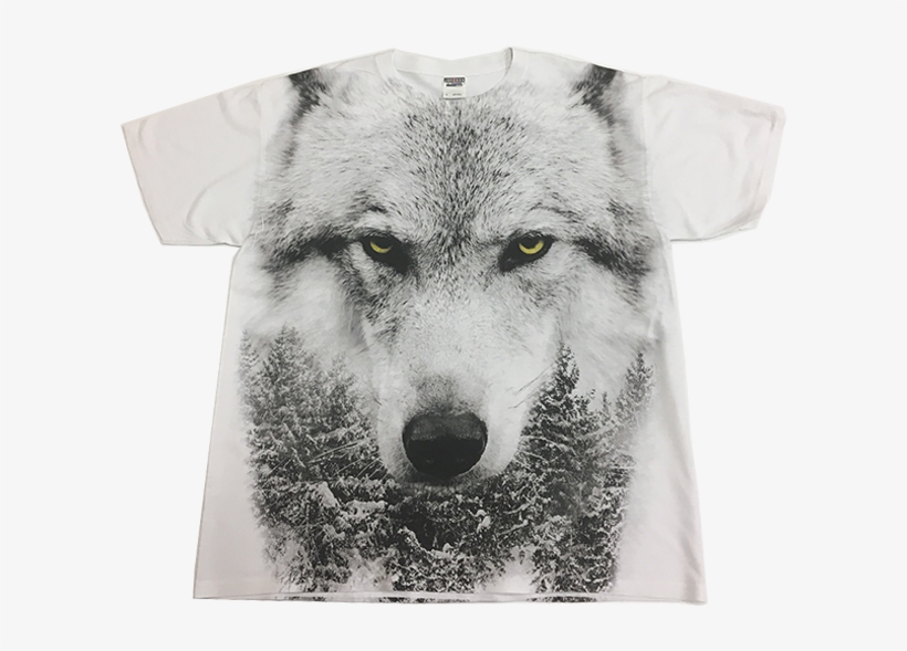 All Over Print Polyester T-shirt - Lone Wolf Art, transparent png #4208556