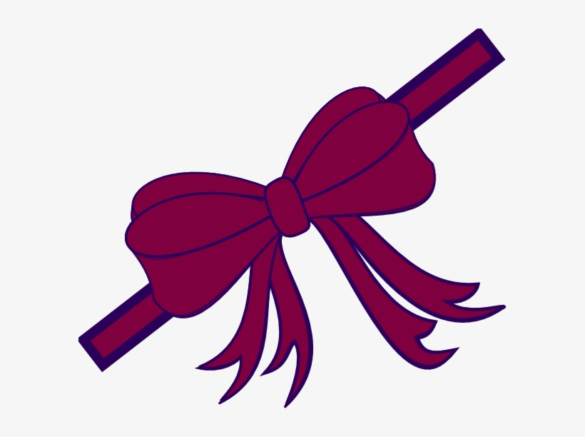 Free Download Red Christmas Ribbon Bow Magnets Clipart - Maroon Bow Clipart, transparent png #4208891