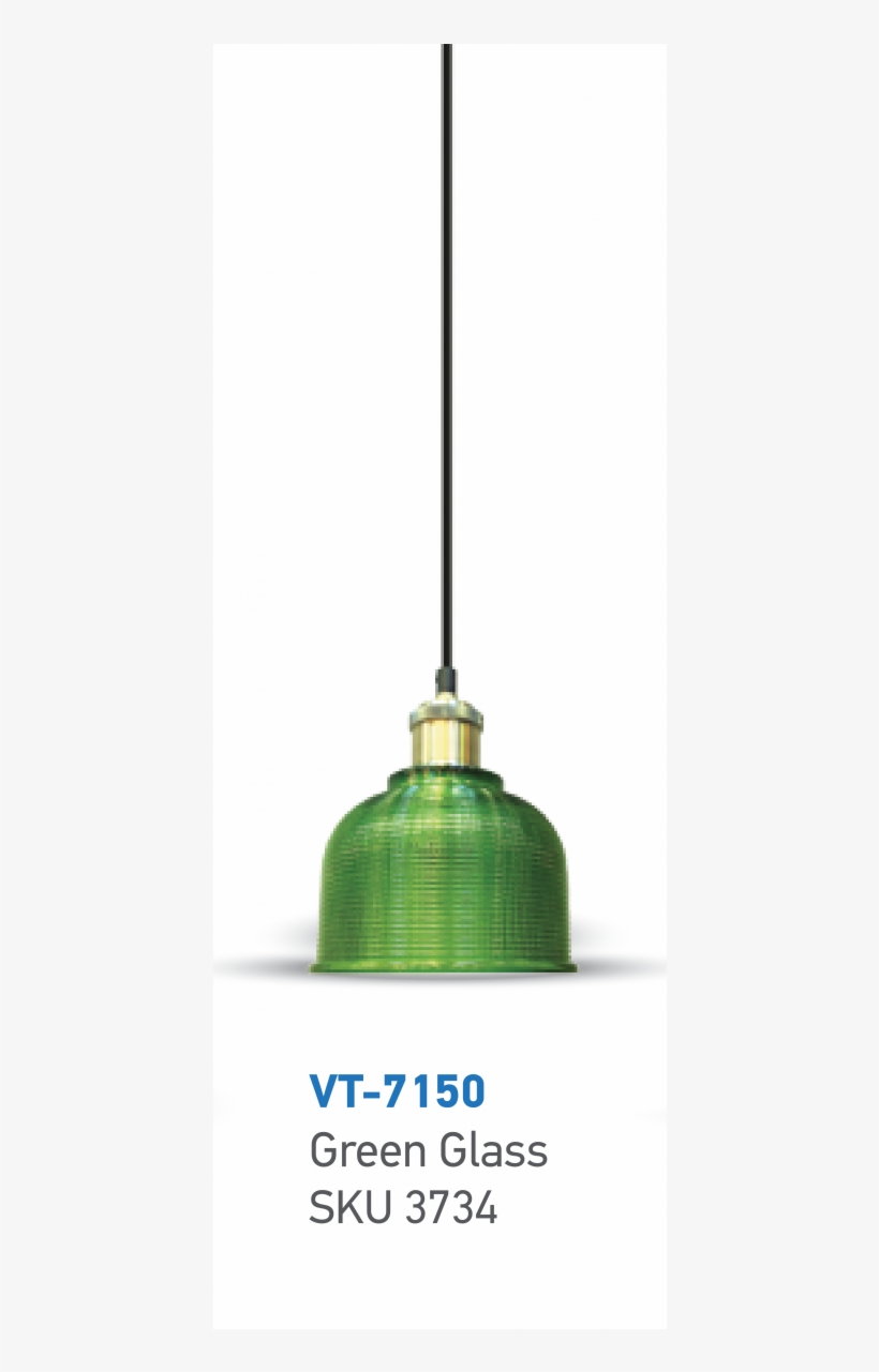 V-tac 3734 Glass Pendant Light - Green - 150cm (vt-7150), transparent png #4209281