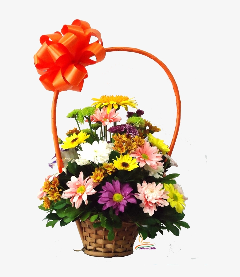 Cesta De Flores Do Campo - Bouquet, transparent png #4209332