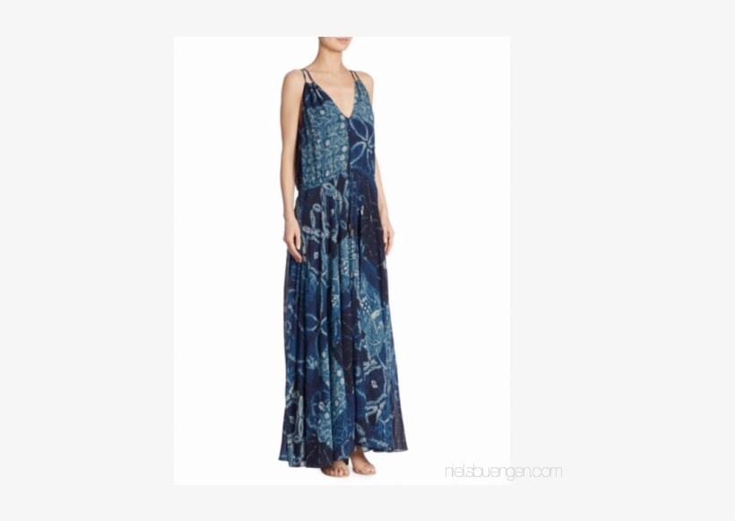 Nwt Polo Ralph Lauren Printed Silk Georgette Sleeveless - Silk Georgette Maxi Dress Ralph Lauren, transparent png #4209350