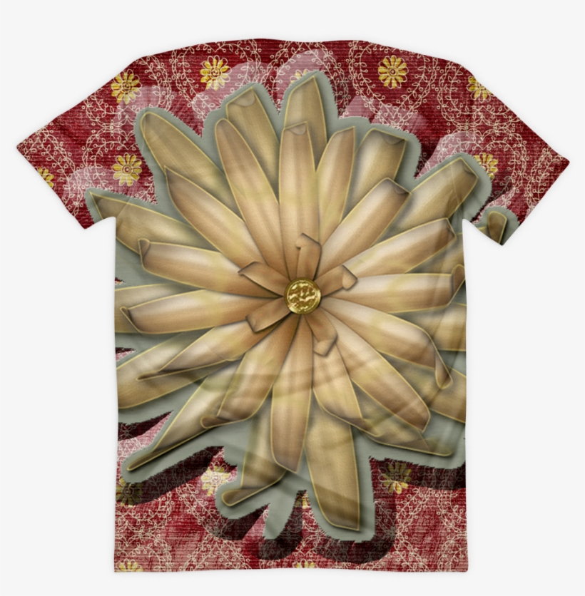 Golden Flower Sublimation T-shirt Being Me - Shades Of Brown Flowers Journal - Jennifer, transparent png #4209439