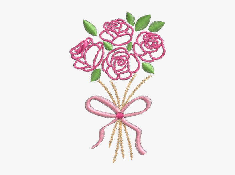 Buquê De Rosas - Buque Em Desenho Png, transparent png #4209461
